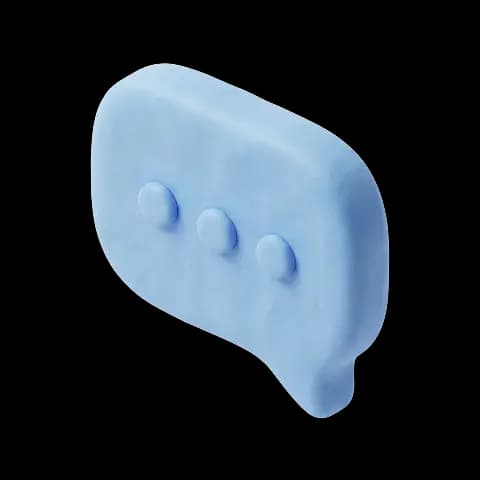 Figurine of a chat bubble