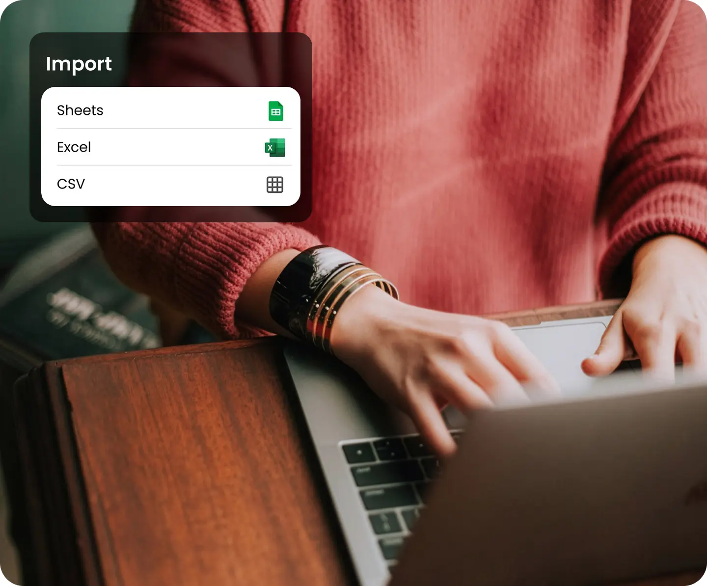 CSV import feature screenshot