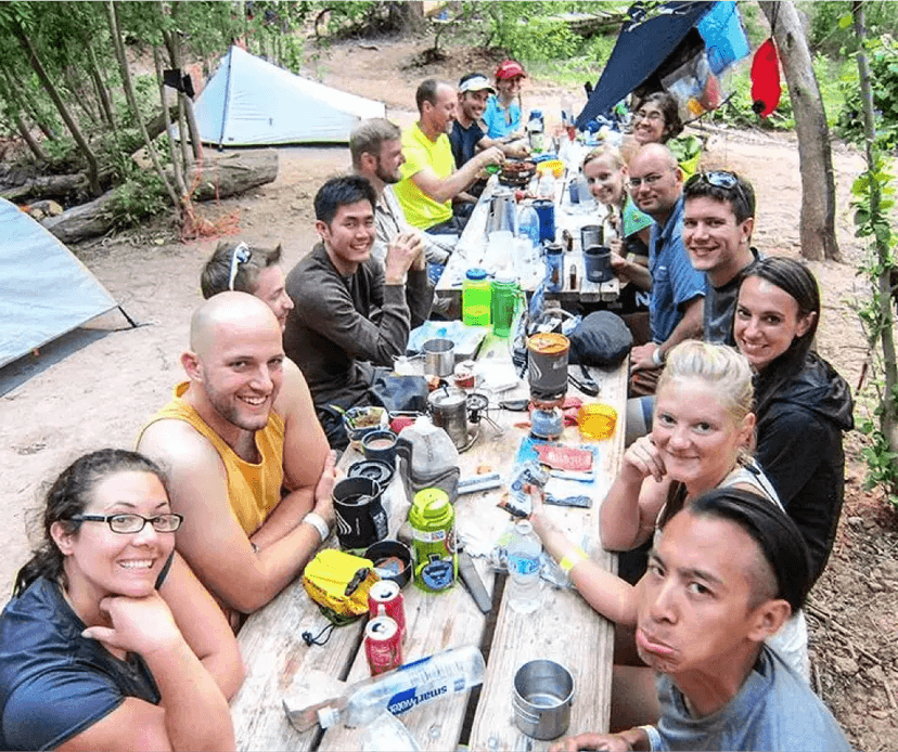 Image of an excited Camping On Me gift card recipient. Their thank you note is below.