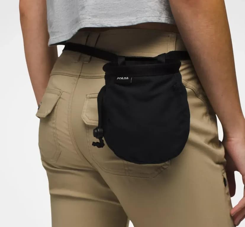 Climbing imagery featuring prAna Chalk Bag with Belt