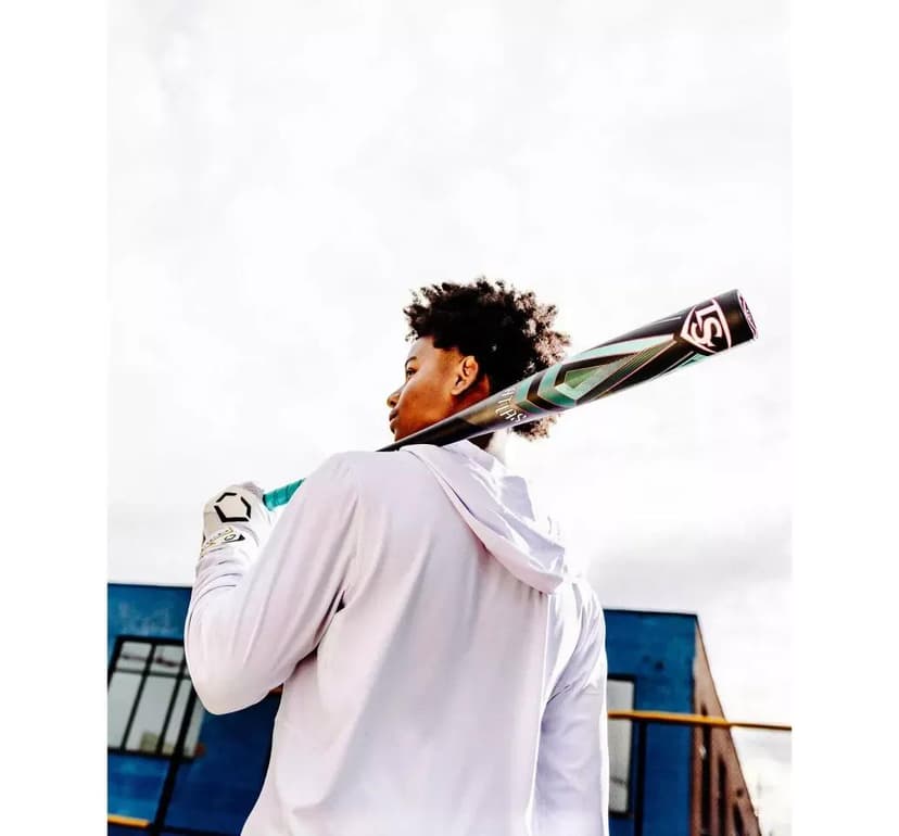 Baseball imagery featuring Louisville Slugger Atlas 