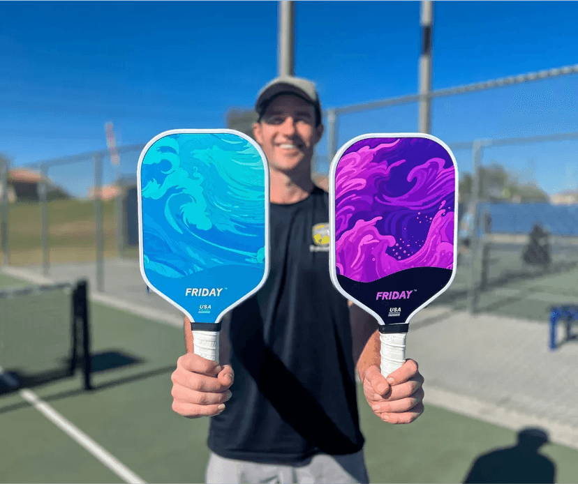 Image of an excited Pickleball On Me gift card recipient. Their thank you note is below.