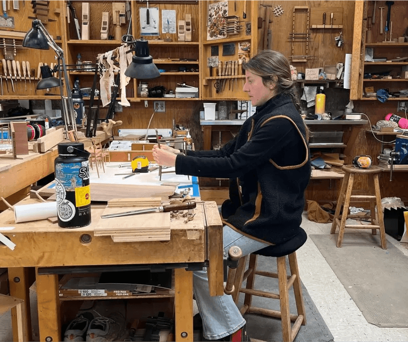 Image of an excited Woodworking On Me gift card recipient. Their thank you note is below.