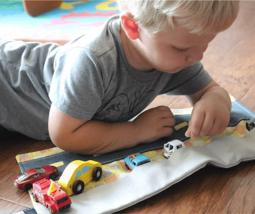 Image of an excited Toys On Me gift card recipient. Their thank you note is below.