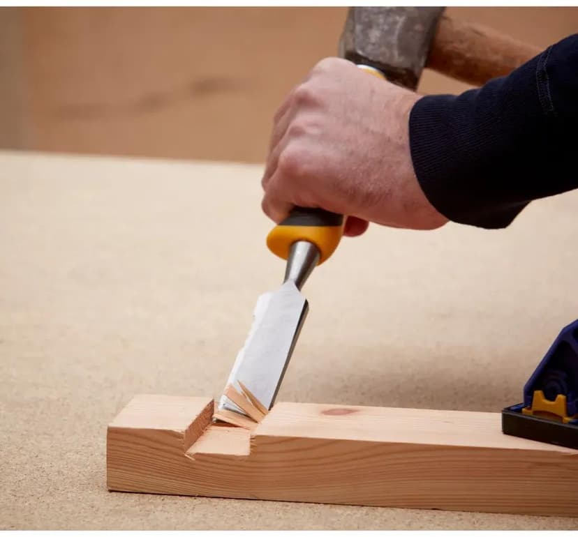 Woodworking imagery featuring 3 pc. Wood Chisel Set