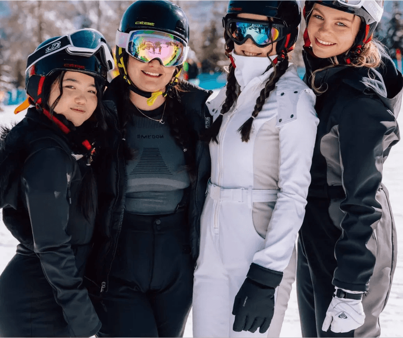 Image of an excited Winter sports On Me gift card recipient. Their thank you note is below.