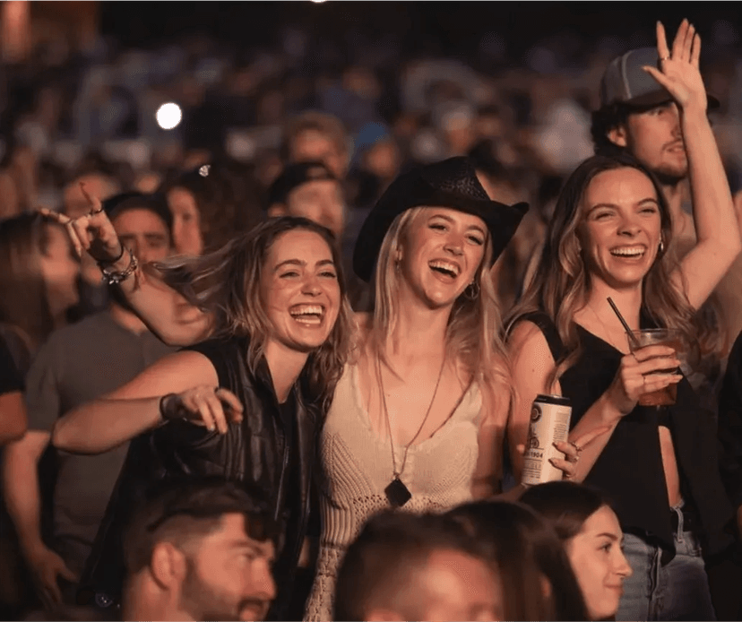 Image of an excited Concerts On Me gift card recipient. Their thank you note is below.