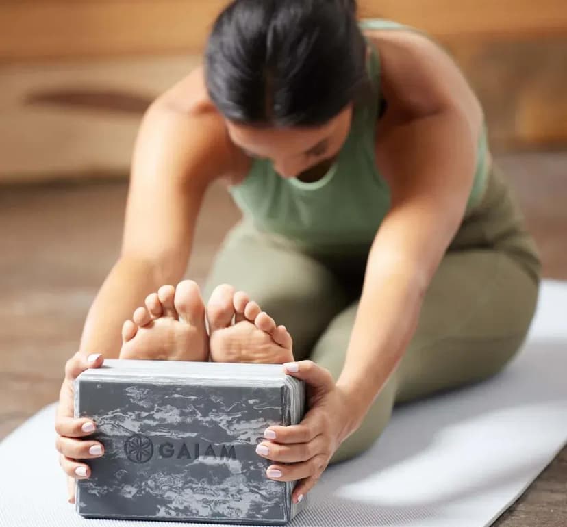 Yoga imagery featuring Marbled Yoga Block